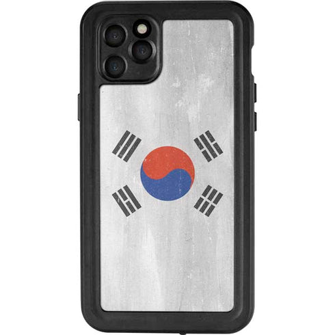 South Korean Flag Distressed iPhone 11 Pro Max Waterproof Case